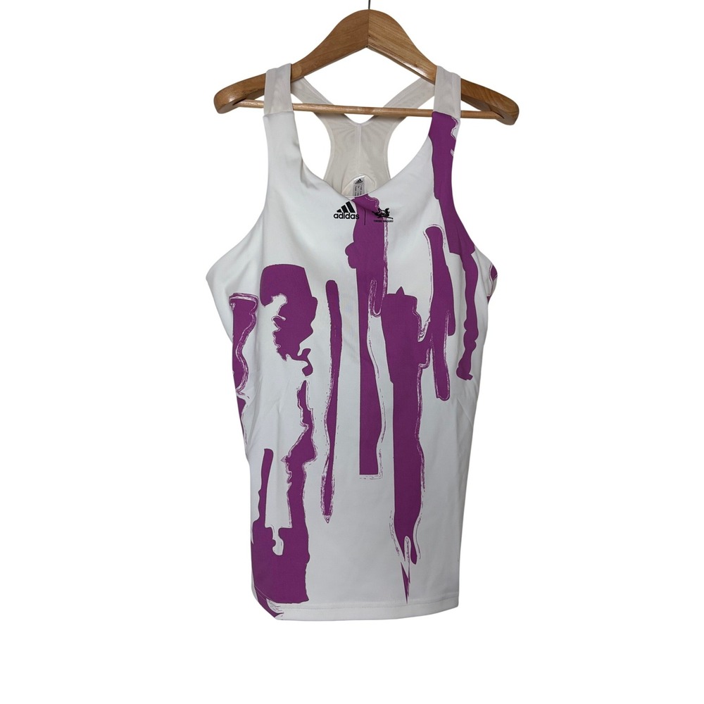 Adidas x Thebe Magugu Womens NY Y-Tank Tennis Top White Purple XL
